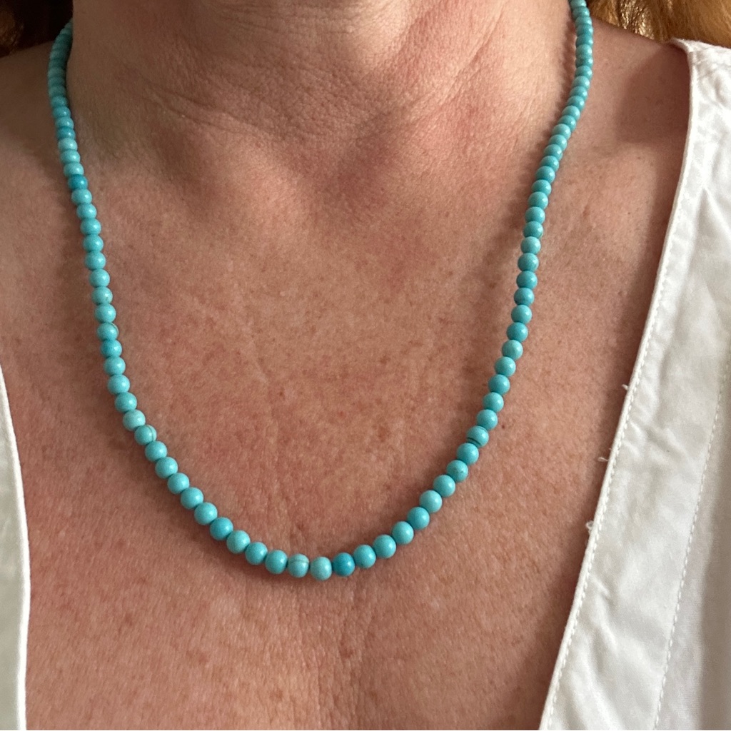 Real Turquoise Strand With Sterling Silver Clasp By Nicky Butler 125$